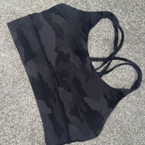 Lululemon Atheltica Energy Bra Sz 8 Heritage 365 Camo Deep Coal Multi